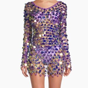 Swim sequin cover up